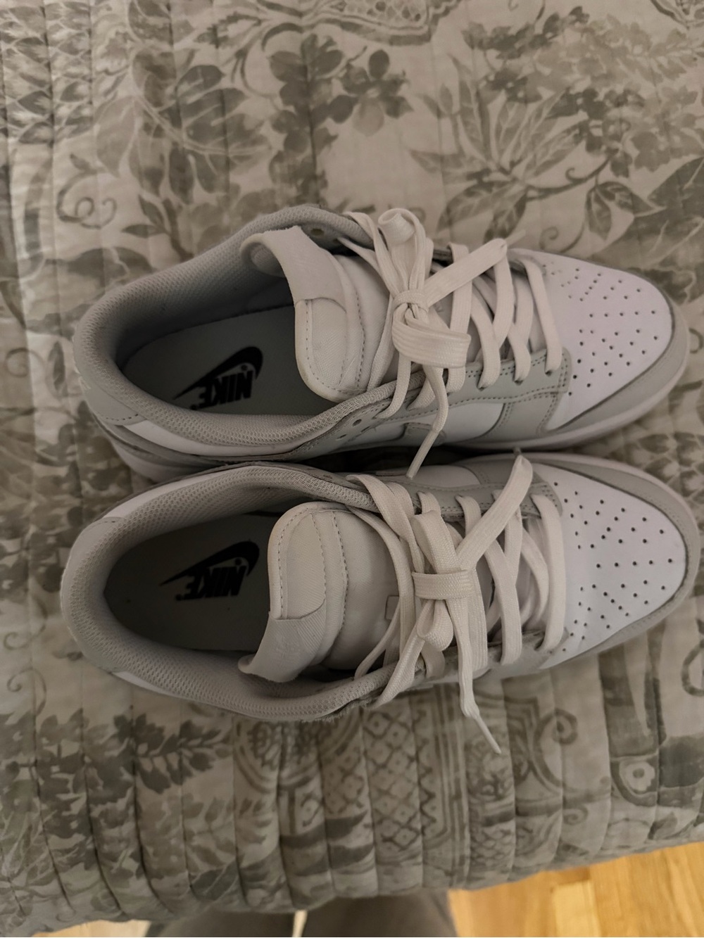Nike Women’s White and Light Gray Low-Top Sneakers